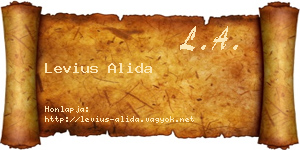 Levius Alida névjegykártya