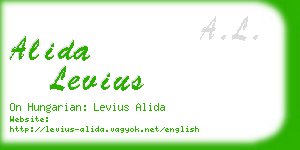 alida levius business card